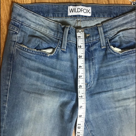 Wildfox Joni Mid Rise Super Flare Denim Jeans - Picture 6 of 8